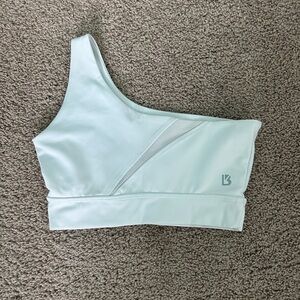 BuffBunny White Asymmetrical Sports Bra